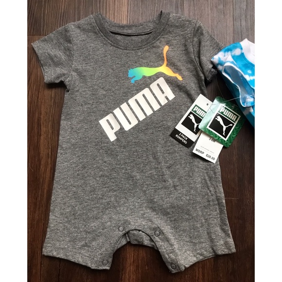 PUMA BABY ROMPER SHORTS OUTFITS SIZE 3-6 MONTHS - Picture 5 of 5